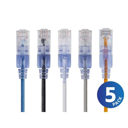 Monoprice SlimRun Cat6A Ethernet Patch Cable - Snagless RJ45_ UTP_ Pure Bare Cop 33234